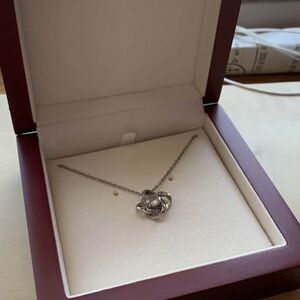 Elegant Silver Heart Pendant Necklace